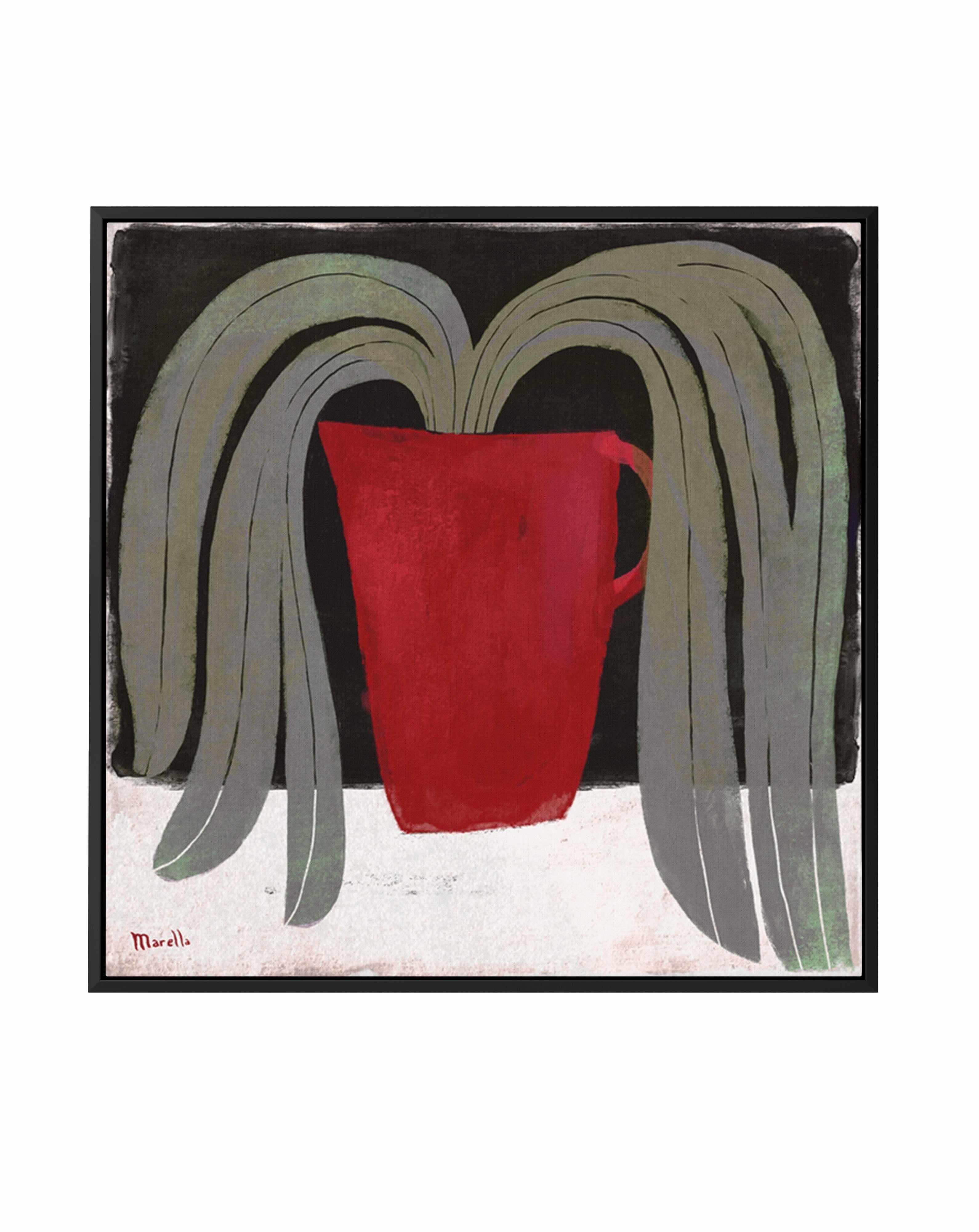 Red Jug by Marco Marella | Framed Canvas Art Print from Olive et Oriel where you can shop wallpaper and artworks online