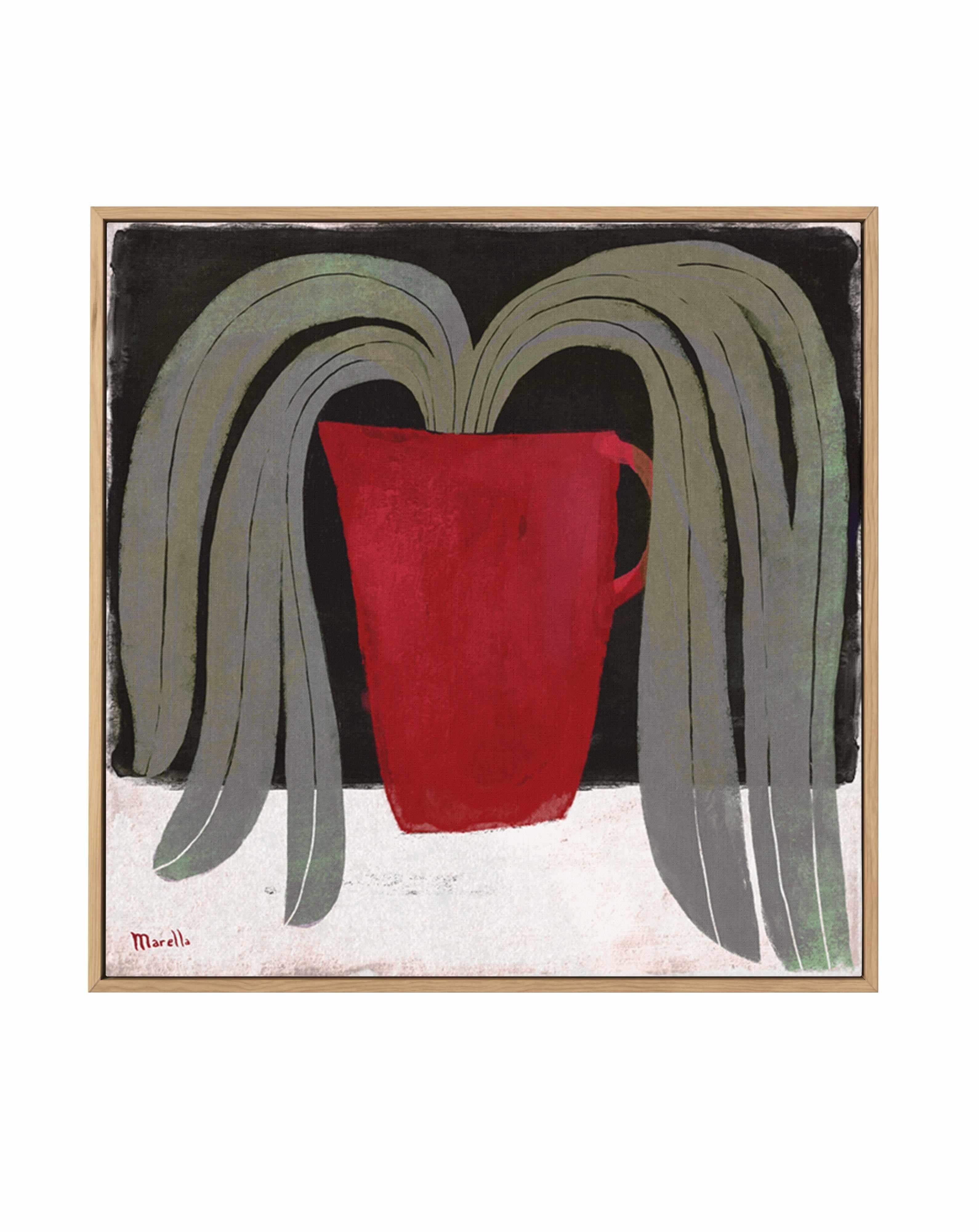 Red Jug by Marco Marella | Framed Canvas Art Print from Olive et Oriel where you can shop wallpaper and artworks online
