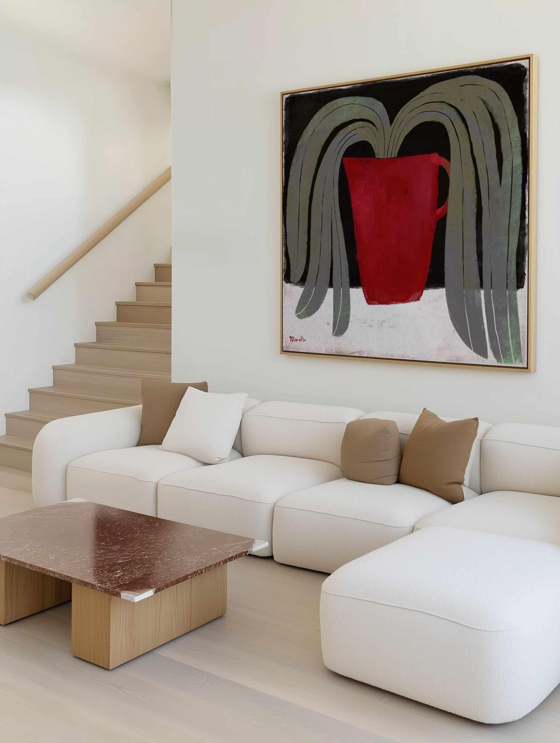 Red Jug by Marco Marella | Framed Canvas Art Print from Olive et Oriel where you can shop wallpaper and artworks online