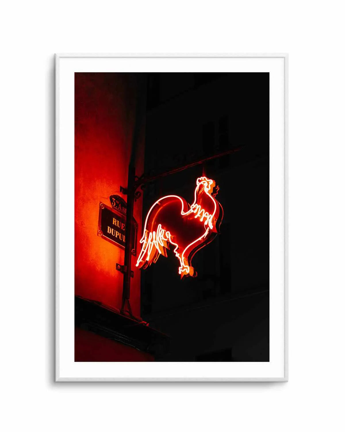 Red Light Chicken by Jovani Demetrie Art Print from Olive et Oriel where you can shop wallpaper and artworks online