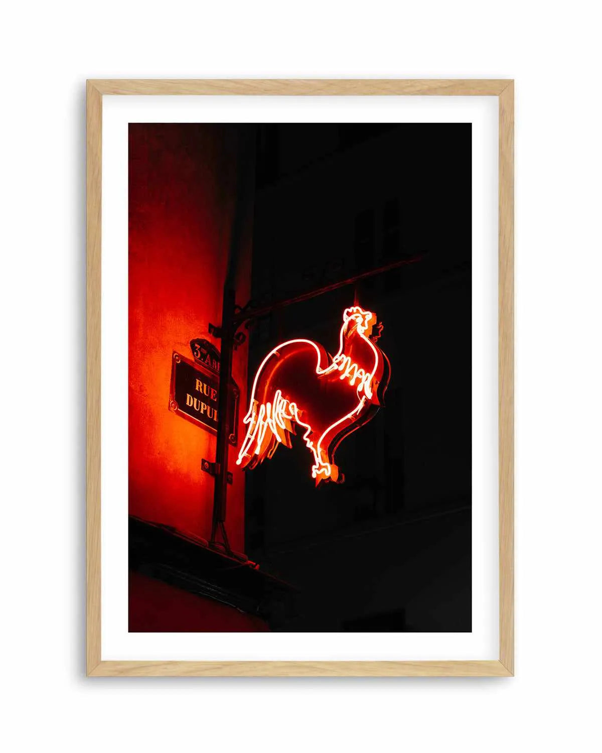Red Light Chicken by Jovani Demetrie Art Print from Olive et Oriel where you can shop wallpaper and artworks online
