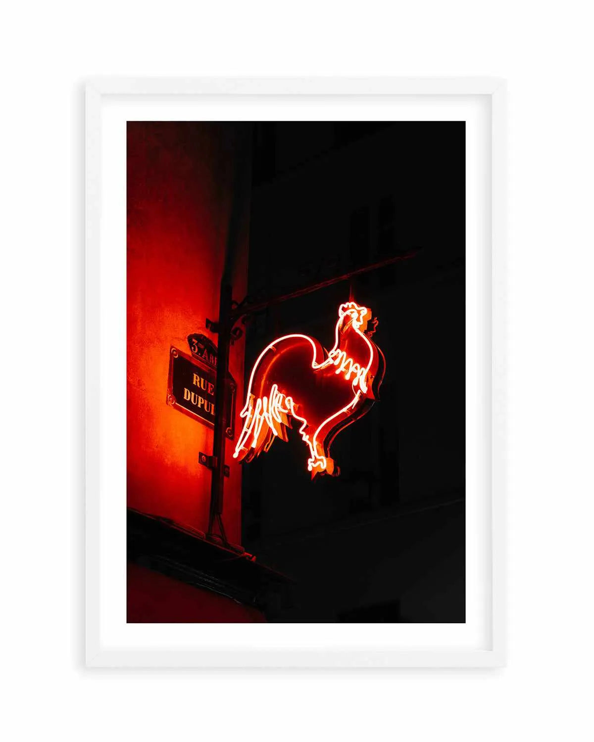 Red Light Chicken by Jovani Demetrie Art Print from Olive et Oriel where you can shop wallpaper and artworks online