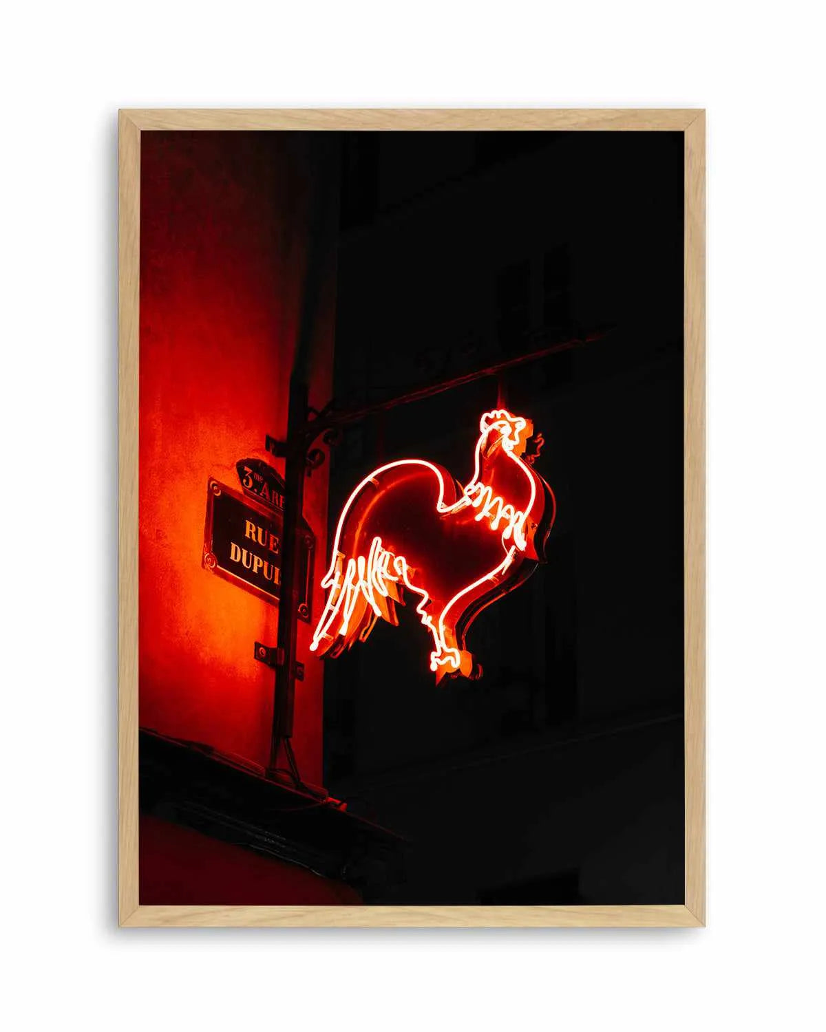 Red Light Chicken by Jovani Demetrie Art Print from Olive et Oriel where you can shop wallpaper and artworks online