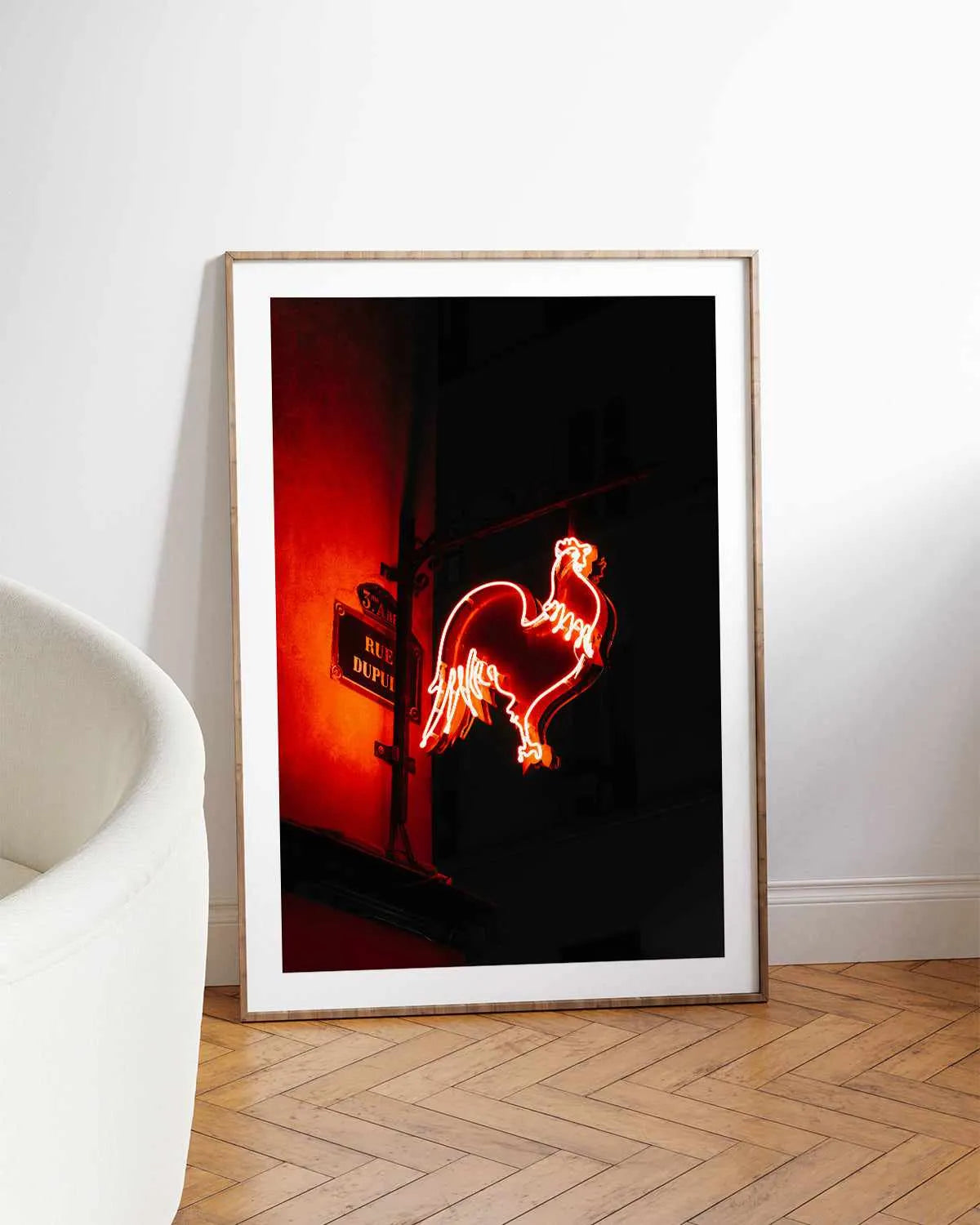 Red Light Chicken by Jovani Demetrie Art Print from Olive et Oriel where you can shop wallpaper and artworks online