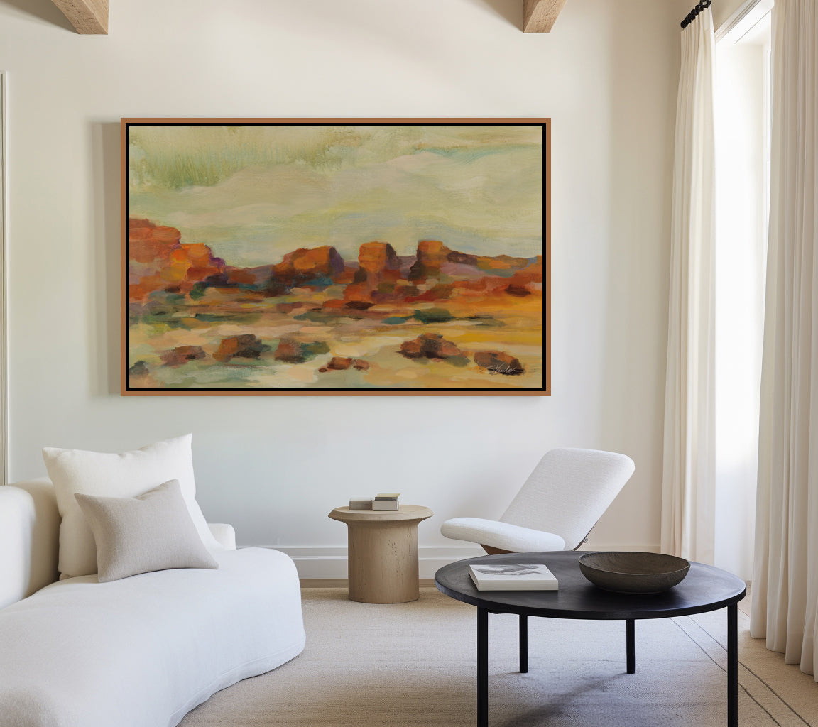 Red Rocks | Framed Canvas Art Print