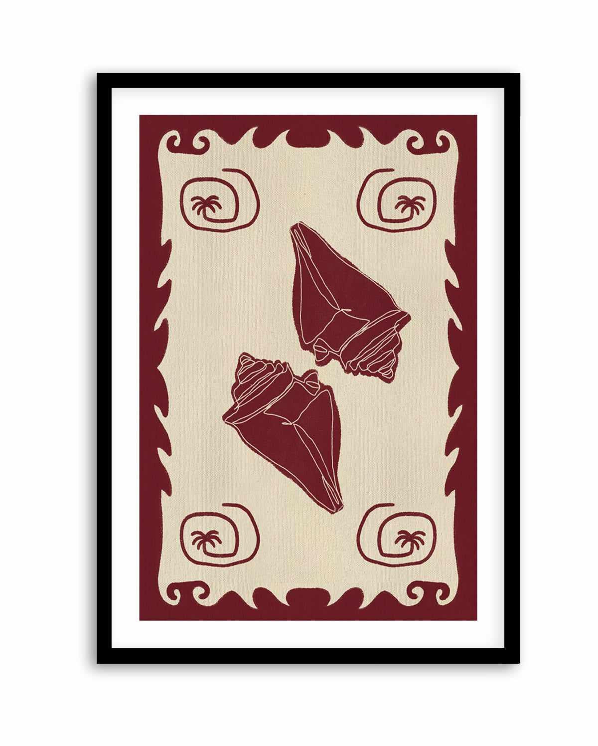 Red Seashell Stories by Shatha Al Dafai | Art Print