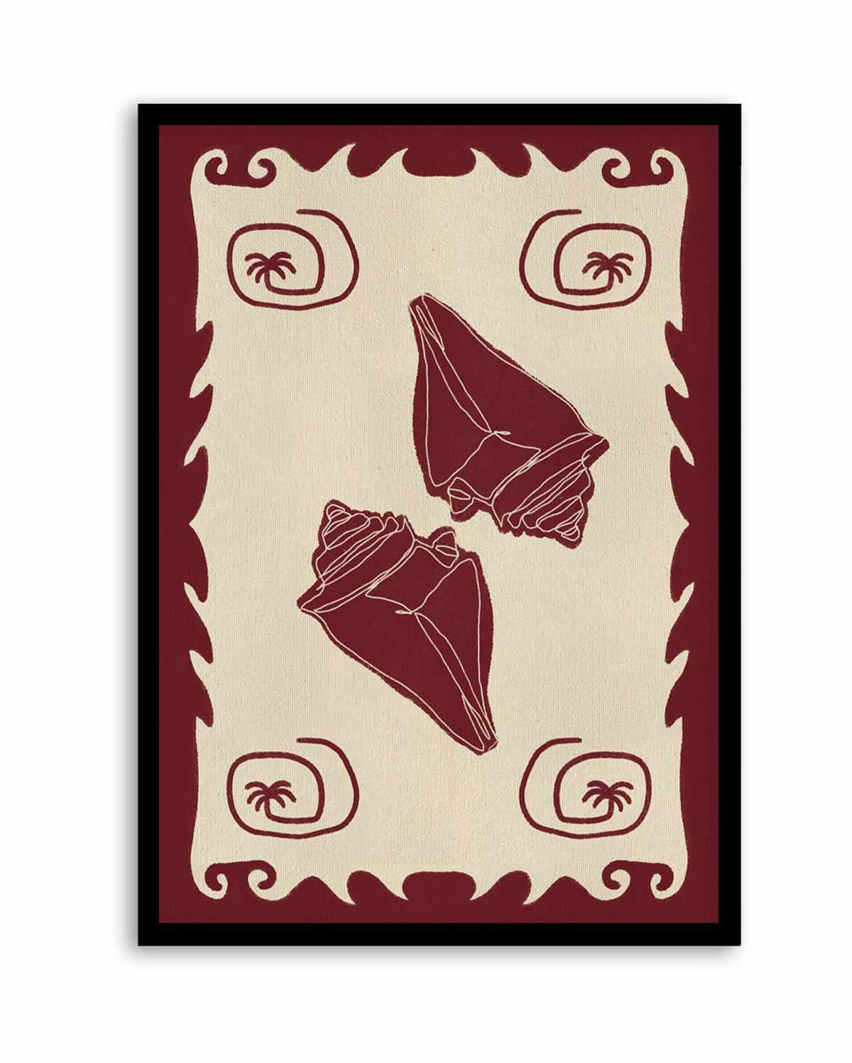 Red Seashell Stories by Shatha Al Dafai | Art Print