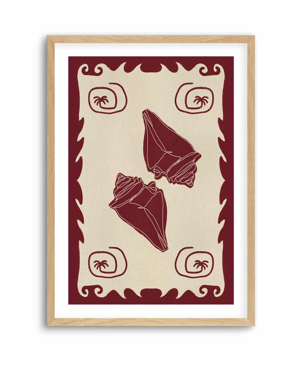 Red Seashell Stories by Shatha Al Dafai | Art Print