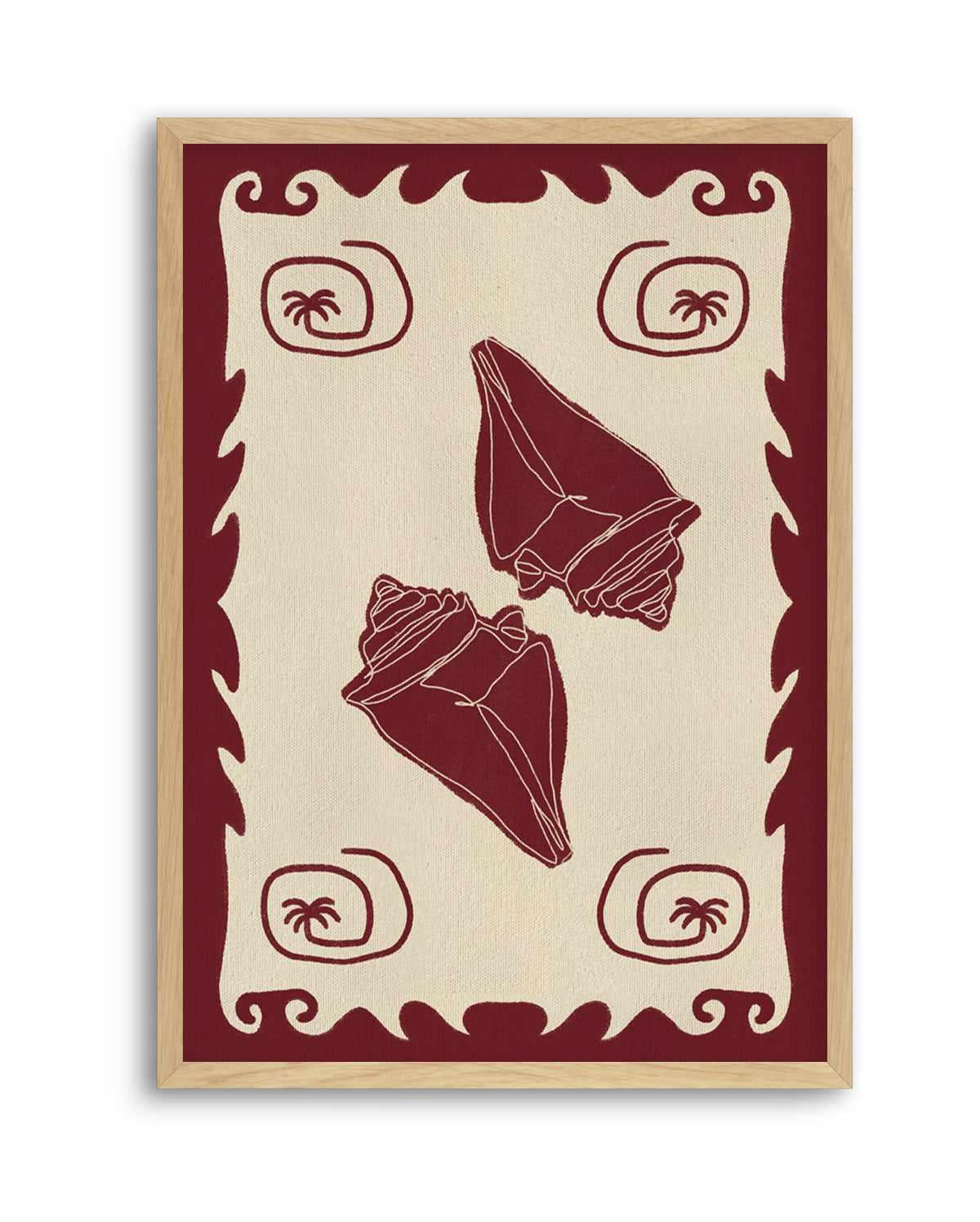 Red Seashell Stories by Shatha Al Dafai | Art Print