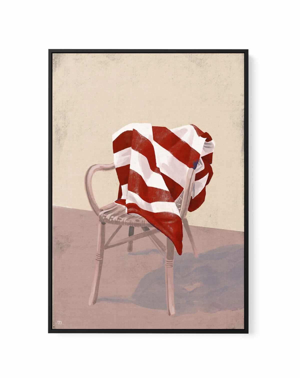 Red Striped Drape by Marco Marella | Framed Canvas Art Print from Olive et Oriel where you can shop wallpaper and artworks online