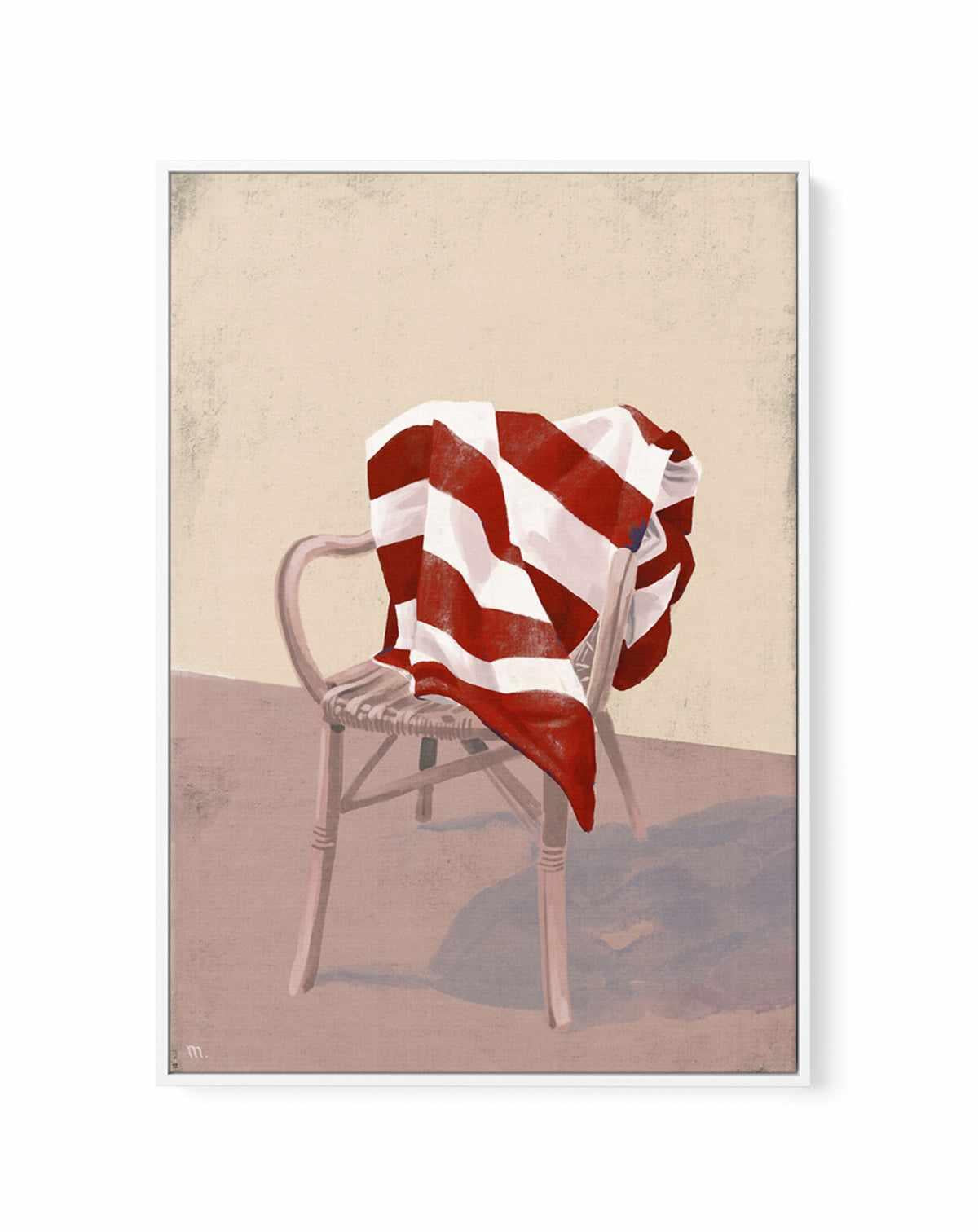 Red Striped Drape by Marco Marella | Framed Canvas Art Print from Olive et Oriel where you can shop wallpaper and artworks online