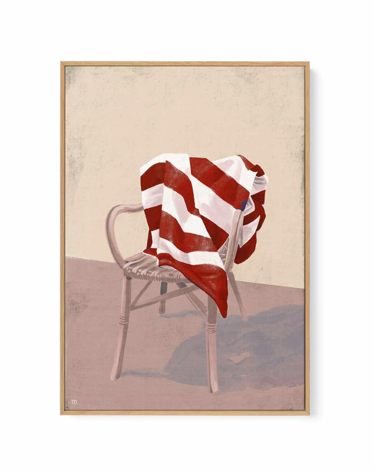 Red Striped Drape by Marco Marella | Framed Canvas Art Print from Olive et Oriel where you can shop wallpaper and artworks online
