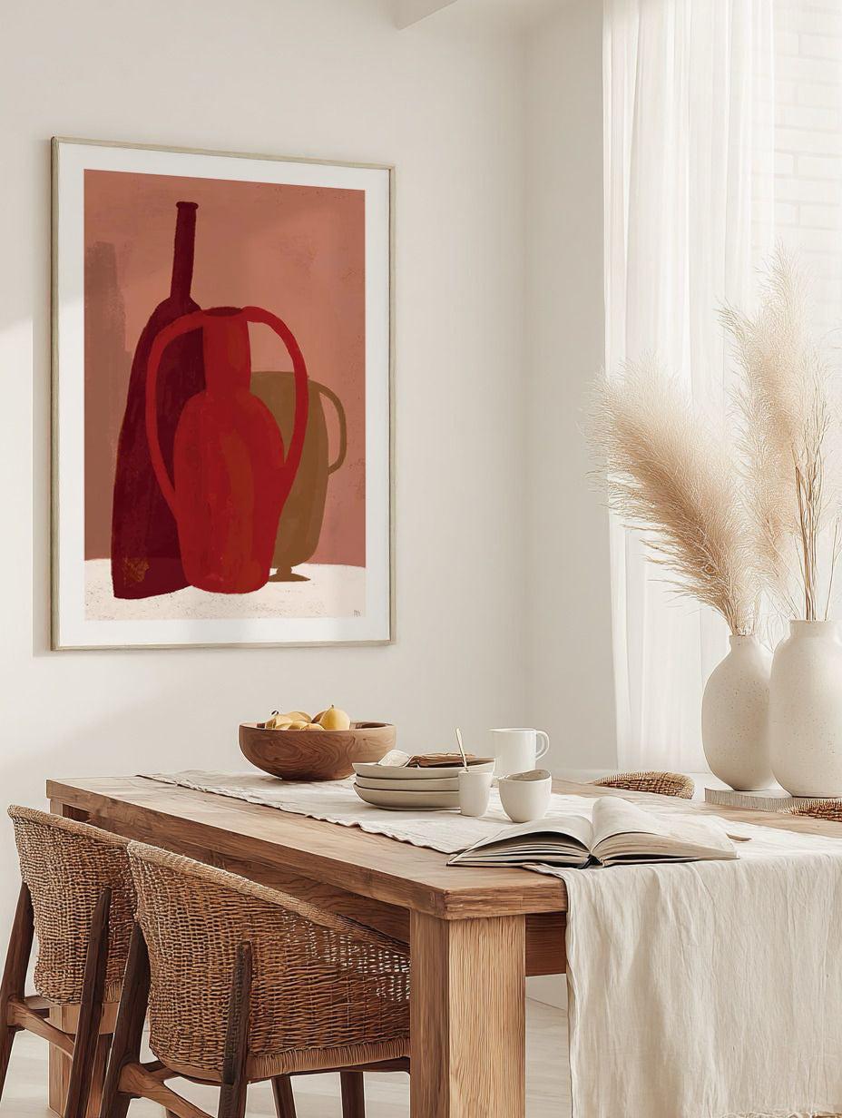 Red Terracotta Vases by Marco Marella | Art Print from Olive et Oriel where you can shop wallpaper and artworks online