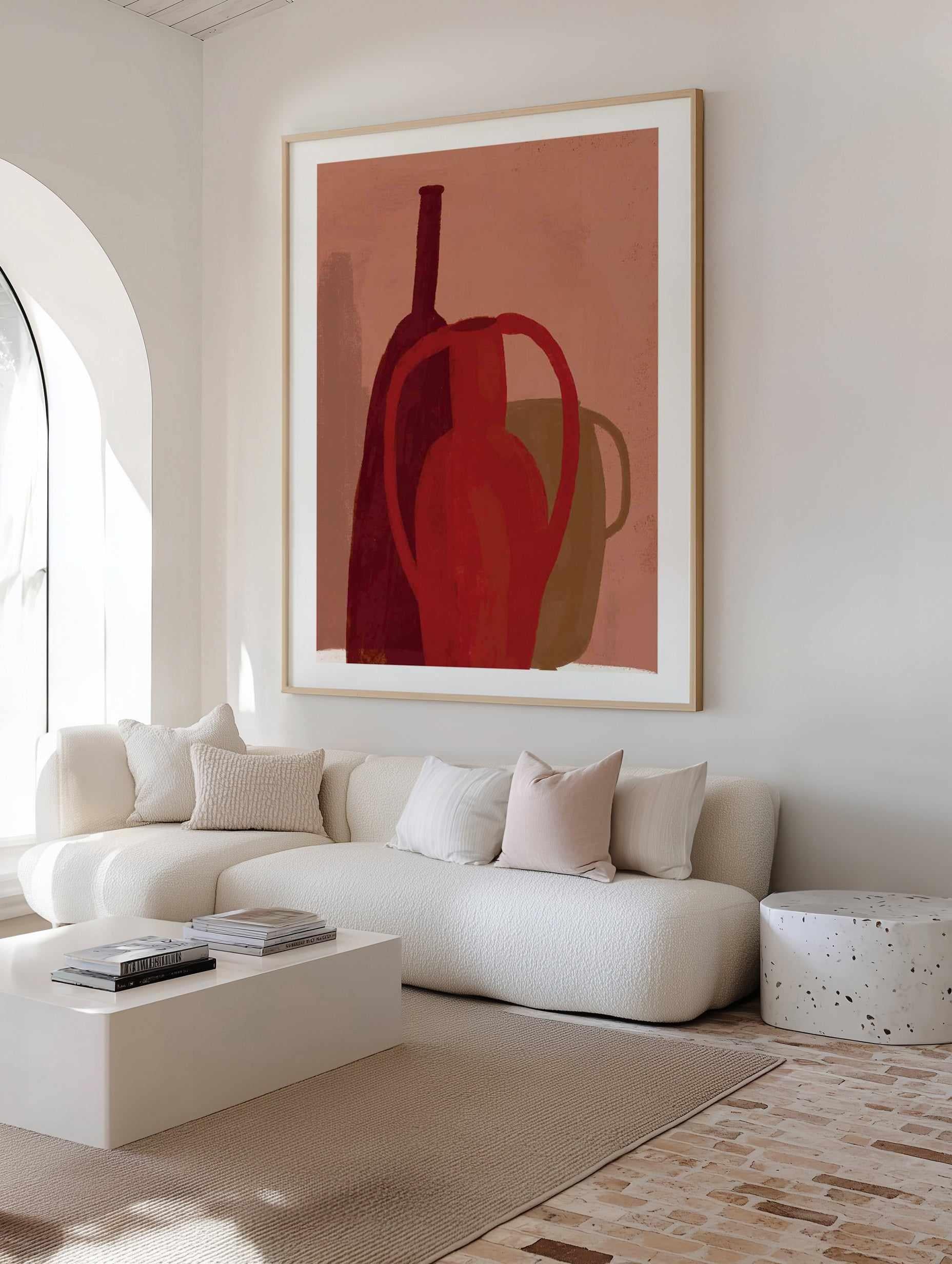 Red Terracotta Vases by Marco Marella | Art Print from Olive et Oriel where you can shop wallpaper and artworks online