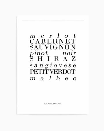 Red Wine Art Print art print, framed