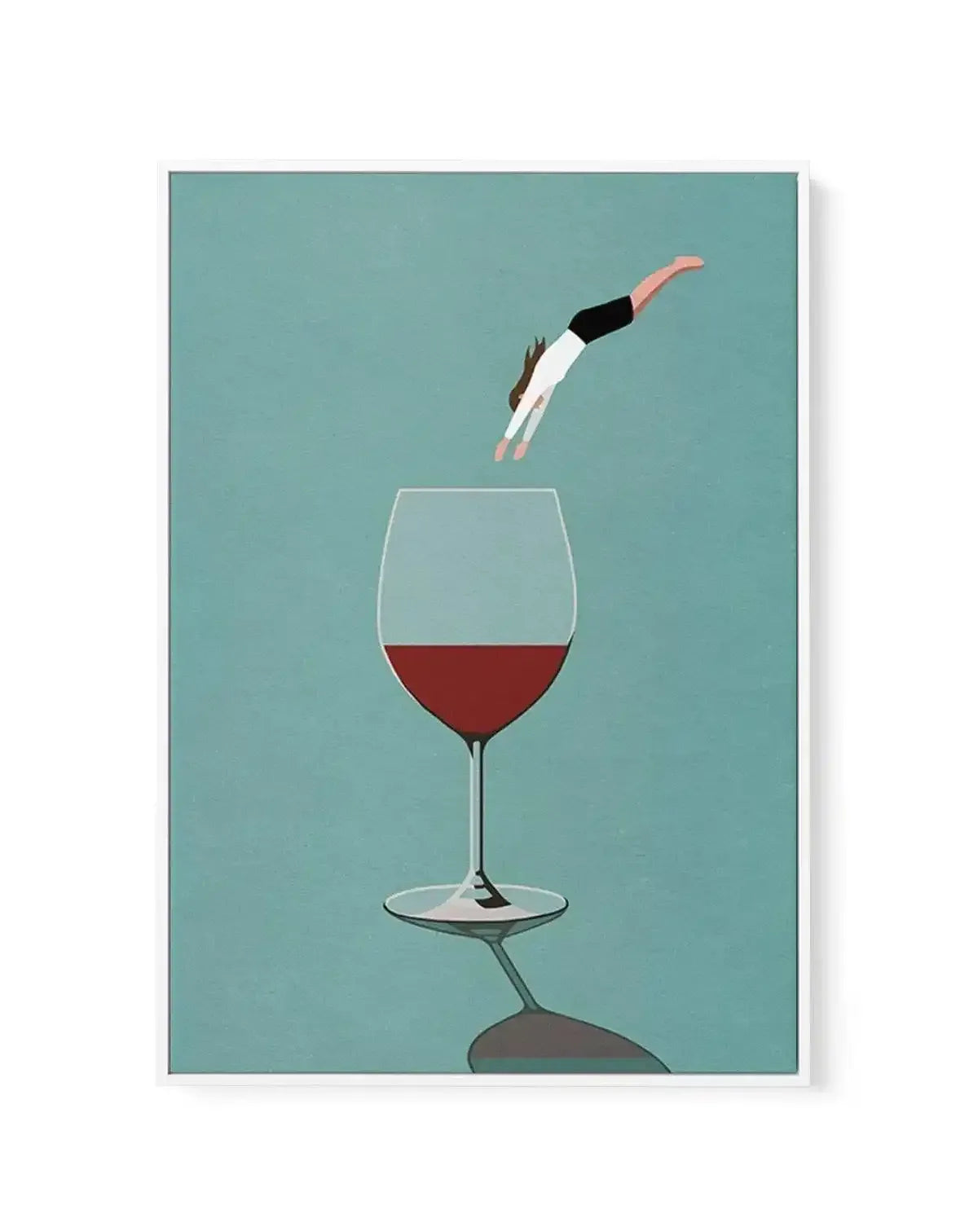 Red Wine | Dive In | Framed Canvas-CANVAS-You can shop wall art online with Olive et Oriel for everything from abstract art to fun kids wall art. Our beautiful modern art prints and canvas art are available from large canvas prints to wall art paintings and our proudly Australian artwork collection offers only the highest quality framed large wall art and canvas art Australia - You can buy fashion photography prints or Hampton print posters and paintings on canvas from Olive et Oriel and have th