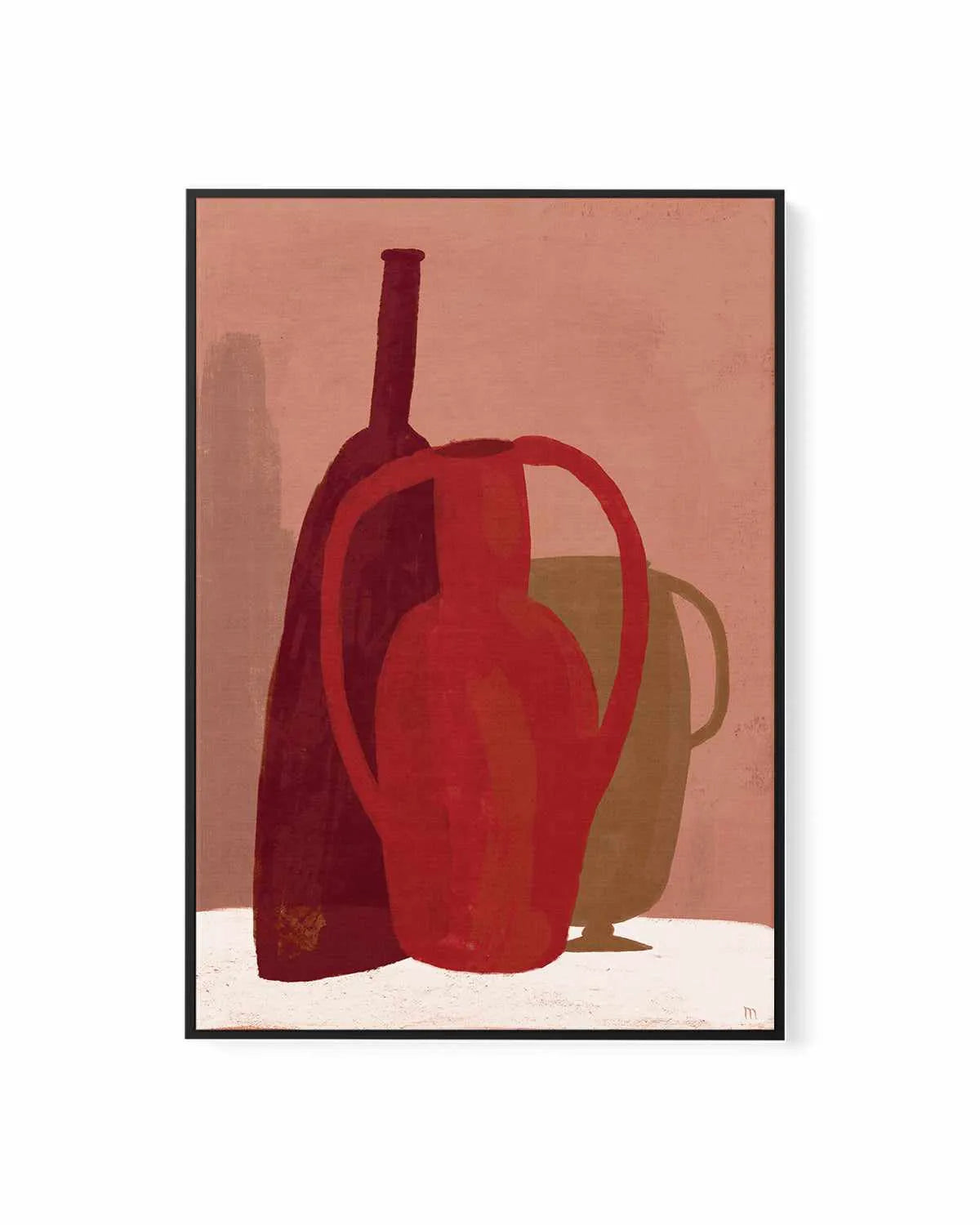 Red Terracotta Vases by Marco Marella | Framed Canvas Art Print from Olive et Oriel where you can shop wallpaper and artworks online