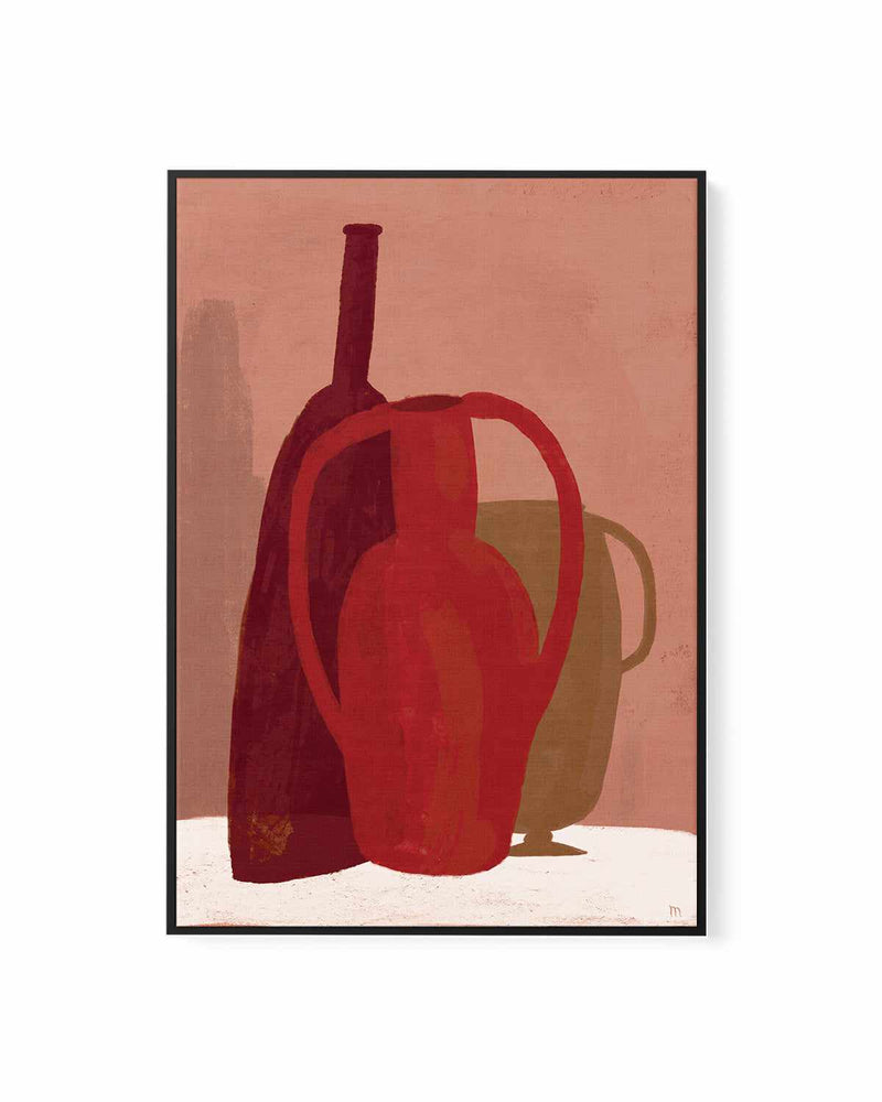 Red Terracotta Vases by Marco Marella | Framed Canvas Art Print