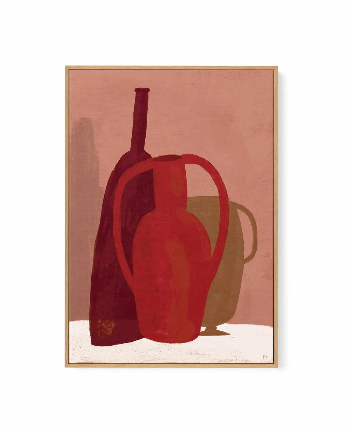 Red Terracotta Vases by Marco Marella | Framed Canvas Art Print from Olive et Oriel where you can shop wallpaper and artworks online