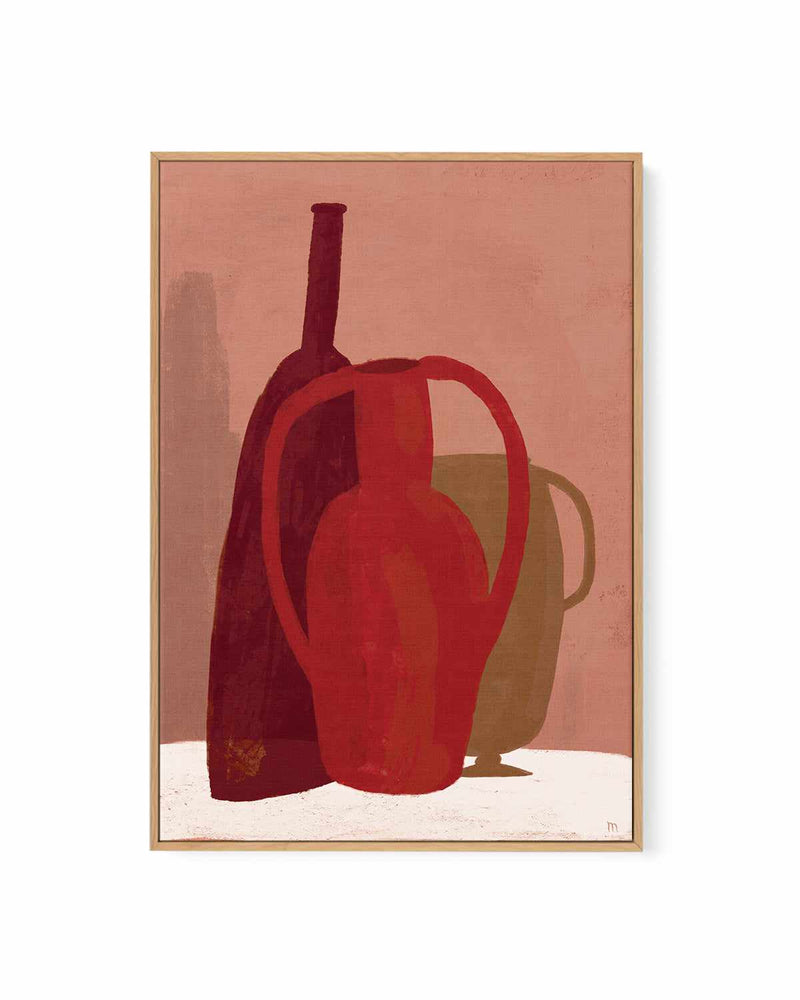 Red Terracotta Vases by Marco Marella | Framed Canvas Art Print