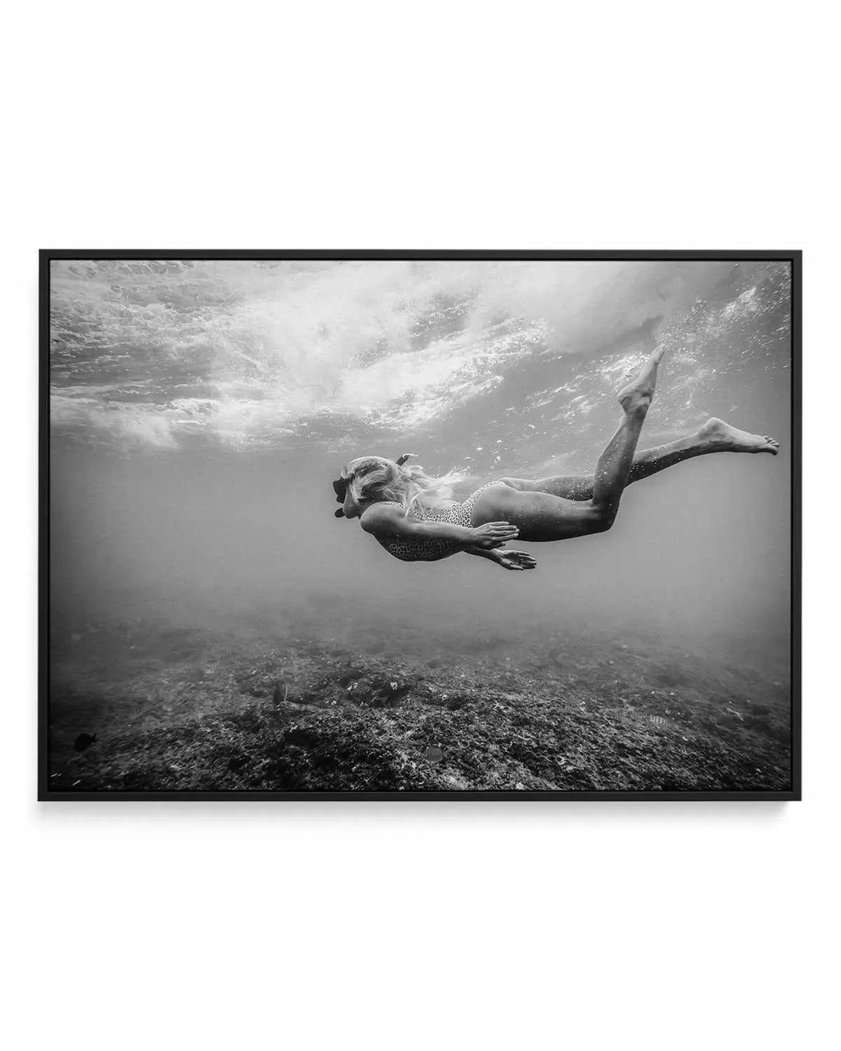 Reef Snorkel | Framed Canvas Art Print from Olive et Oriel where you can shop wallpaper and artworks online