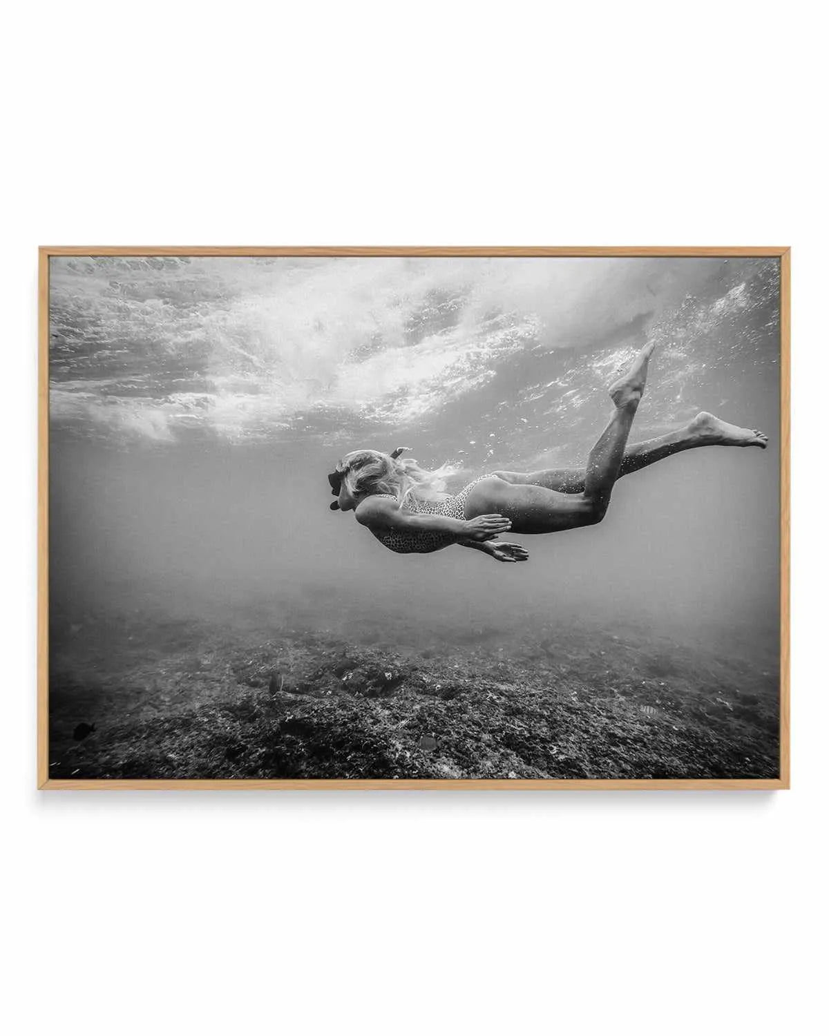 Reef Snorkel | Framed Canvas Art Print from Olive et Oriel where you can shop wallpaper and artworks online