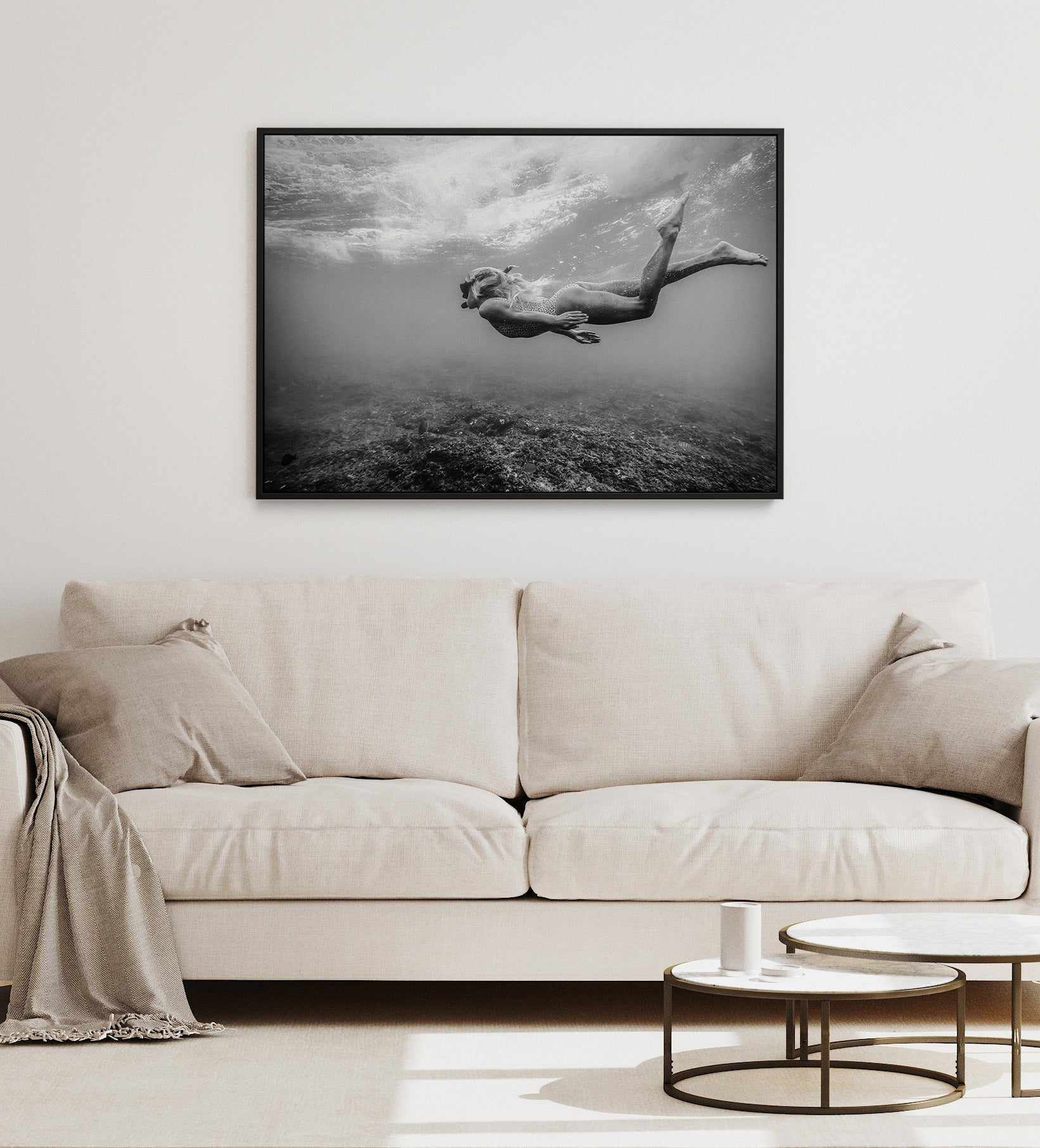 Reef Snorkel | Framed Canvas Art Print