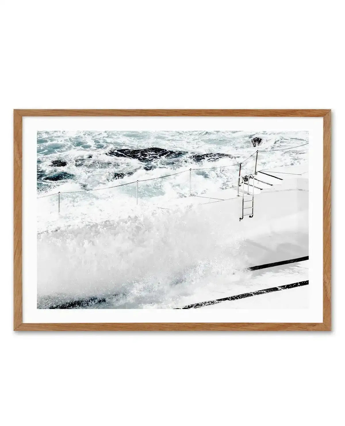 Refill, Icebergs Bondi Art Print-PRINT-Olive et Oriel-Olive et Oriel-50x70 cm | 19.6" x 27.5"-Walnut-With White Border-Buy-Australian-Art-Prints-Online-with-Olive-et-Oriel-Your-Artwork-Specialists-Austrailia-Decorate-With-Coastal-Photo-Wall-Art-Prints-From-Our-Beach-House-Artwork-Collection-Fine-Poster-and-Framed-Artwork