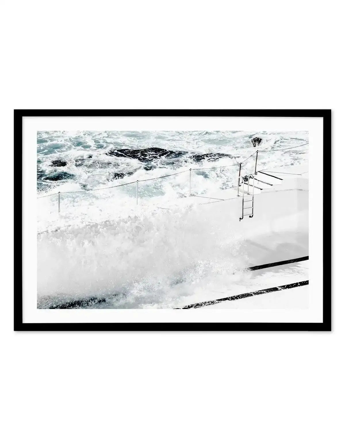 Refill, Icebergs Bondi Art Print-PRINT-Olive et Oriel-Olive et Oriel-A5 | 5.8" x 8.3" | 14.8 x 21cm-Black-With White Border-Buy-Australian-Art-Prints-Online-with-Olive-et-Oriel-Your-Artwork-Specialists-Austrailia-Decorate-With-Coastal-Photo-Wall-Art-Prints-From-Our-Beach-House-Artwork-Collection-Fine-Poster-and-Framed-Artwork