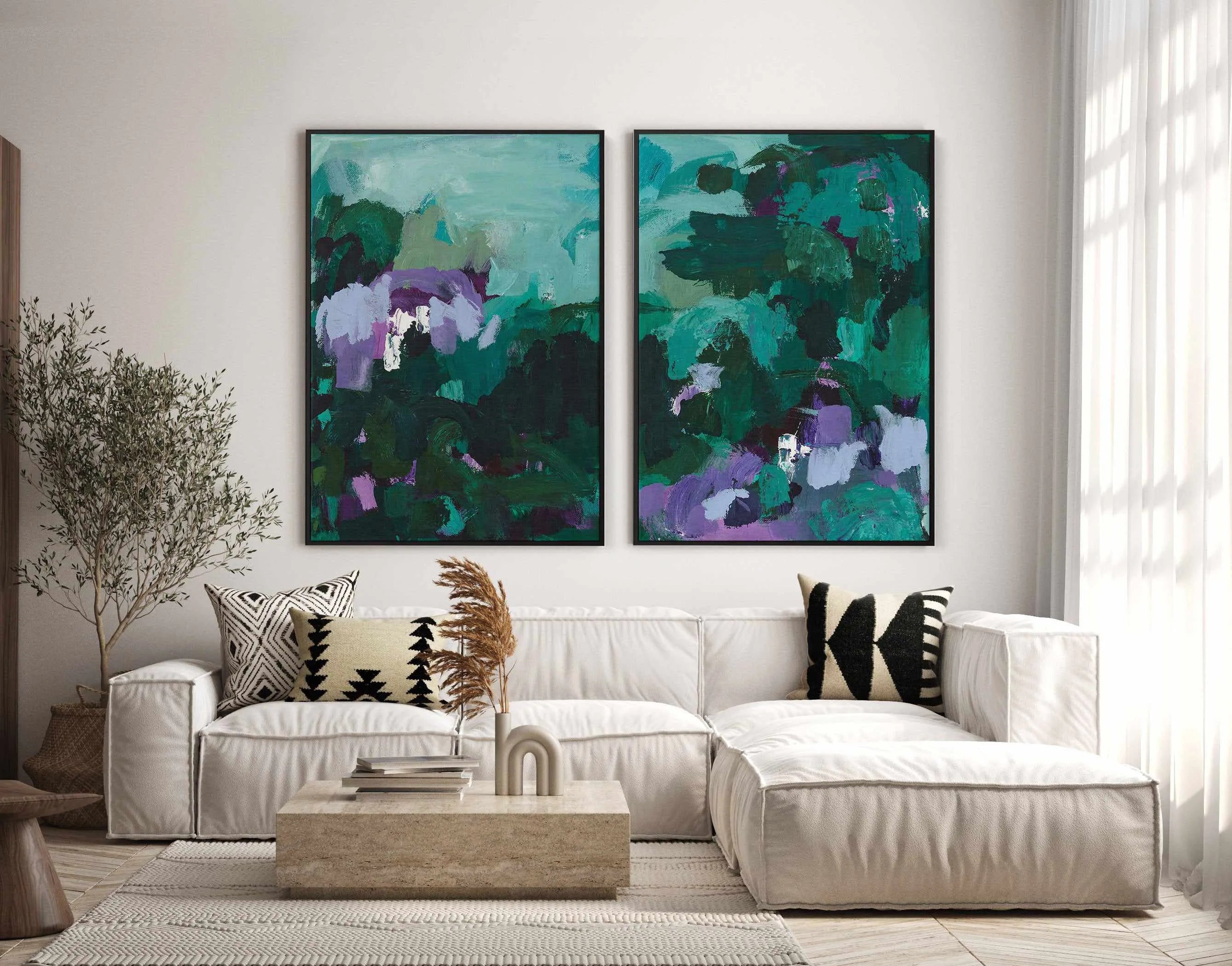 Reflections II PT by Alicia Benetatos | Framed Canvas Art Print from Olive et Oriel where you can shop wallpaper and artworks online