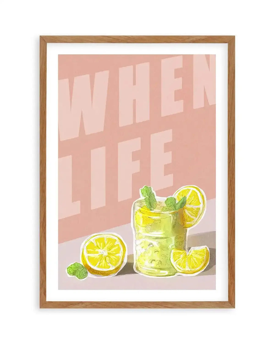 When Life Gives You Lemons I Art Print-PRINT-Olive et Oriel-Olive et Oriel-50x70 cm | 19.6" x 27.5"-Walnut-With White Border-Buy-Australian-Art-Prints-Online-with-Olive-et-Oriel-Your-Artwork-Specialists-Austrailia-Decorate-With-Coastal-Photo-Wall-Art-Prints-From-Our-Beach-House-Artwork-Collection-Fine-Poster-and-Framed-Artwork