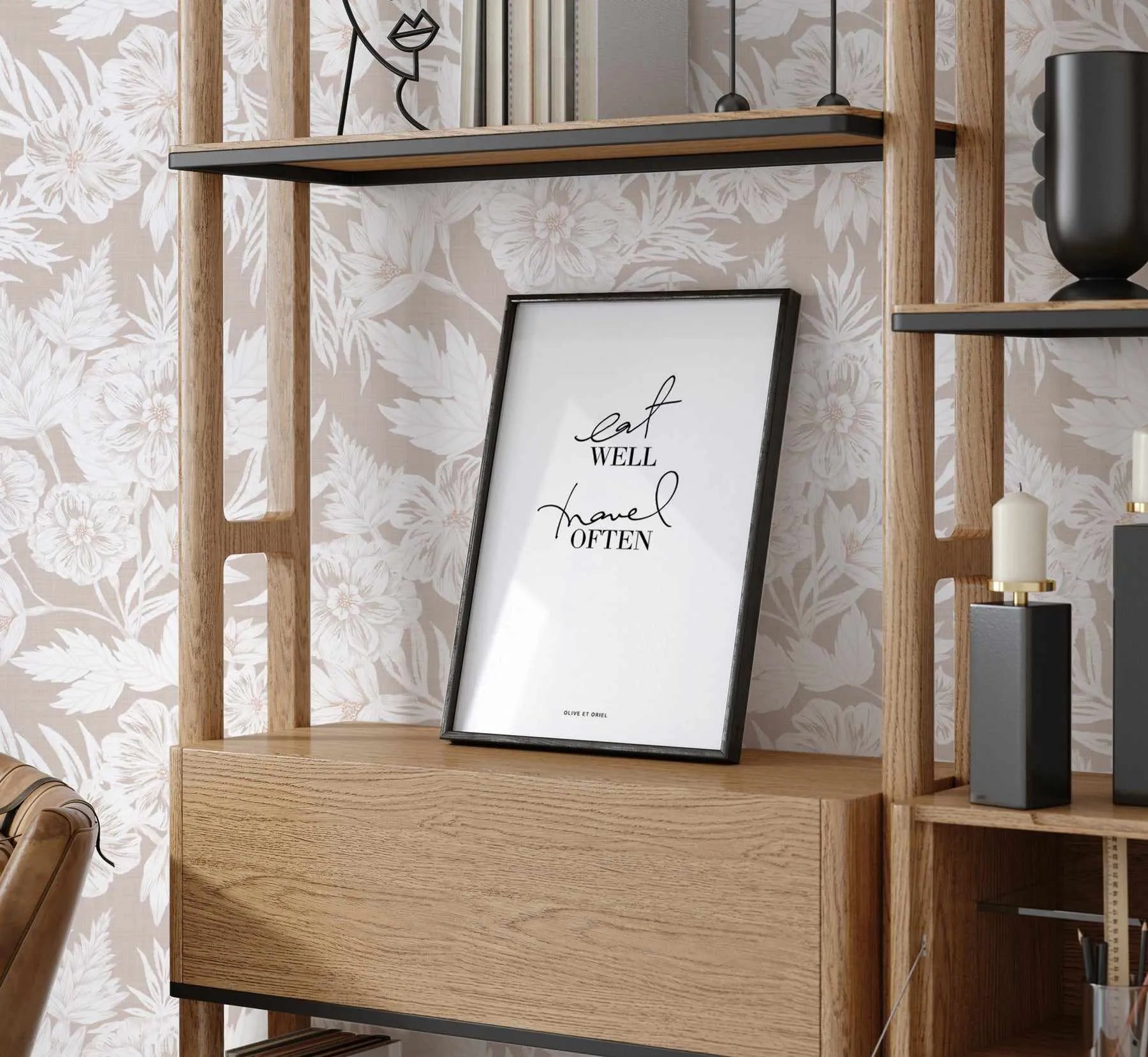 Regency Floral in Sahara Wallpaper from Olive et Oriel where you can shop wallpaper and artworks online