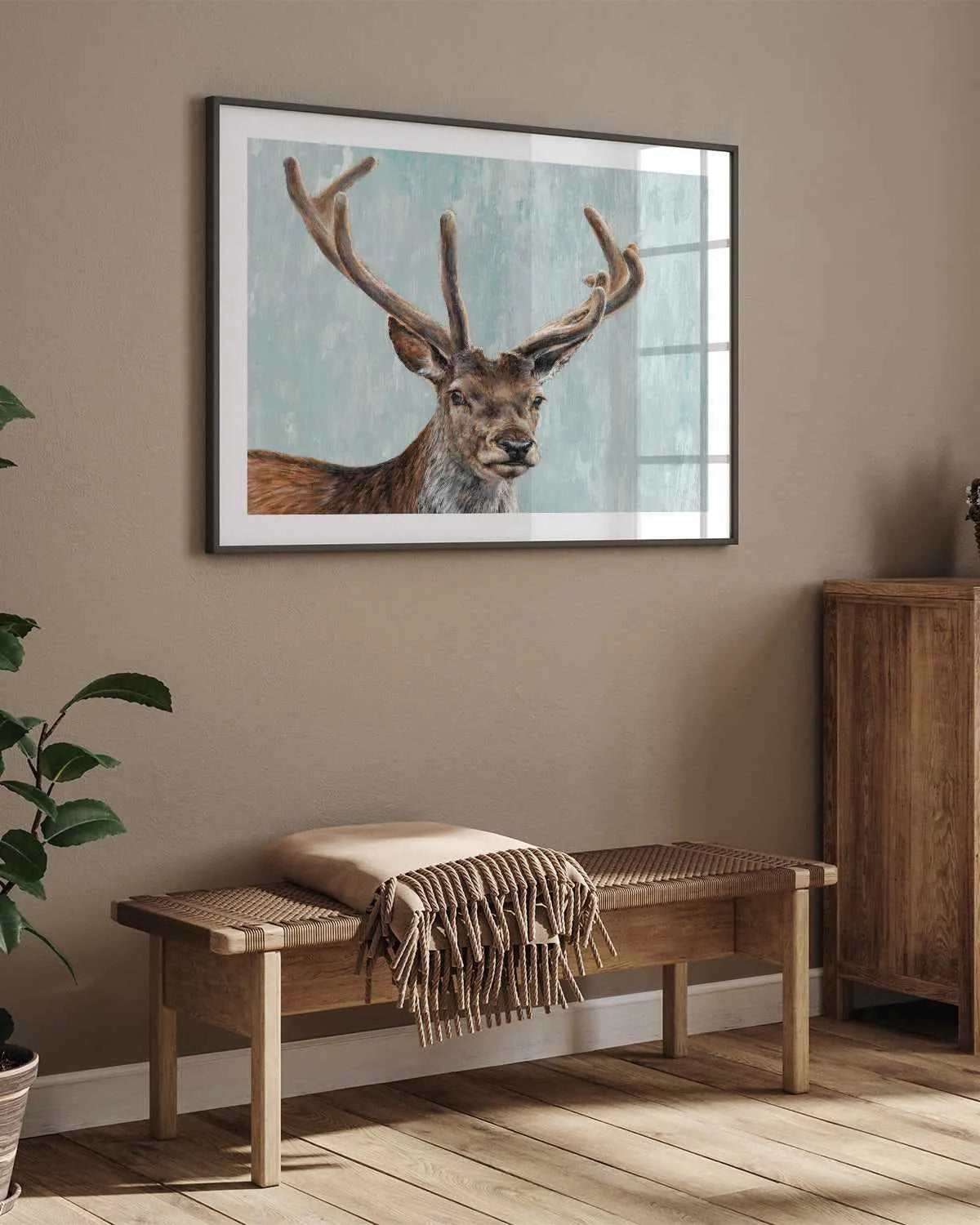 Reindeer Art Print from Olive et Oriel where you can shop wallpaper and artworks online