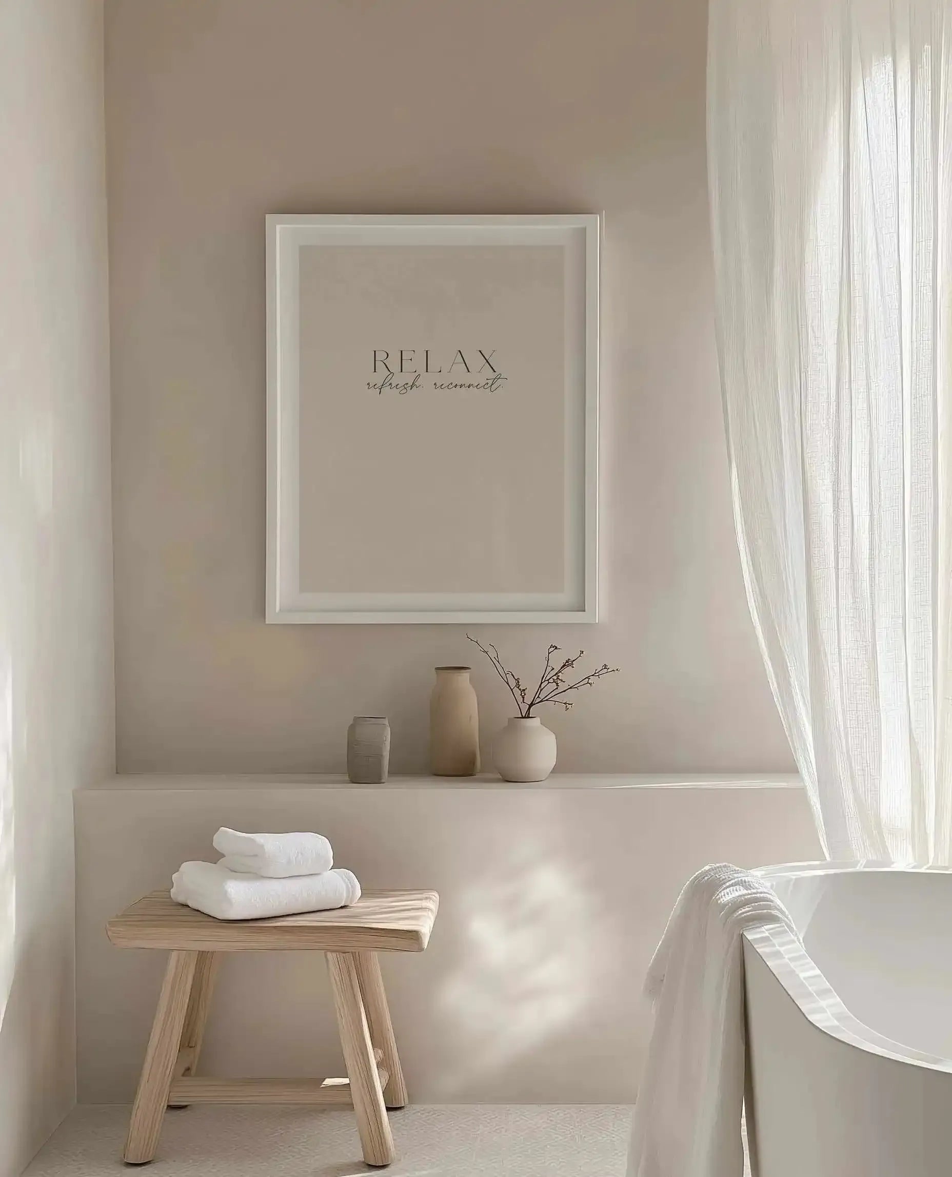 Relax. Refresh. Reconnect. Art Print from Olive et Oriel where you can shop wallpaper and artworks online