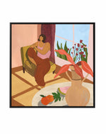 Relaxing at Home by Arty Guava | Framed Canvas Art Print