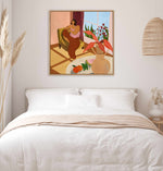 Relaxing at Home by Arty Guava | Framed Canvas Art Print