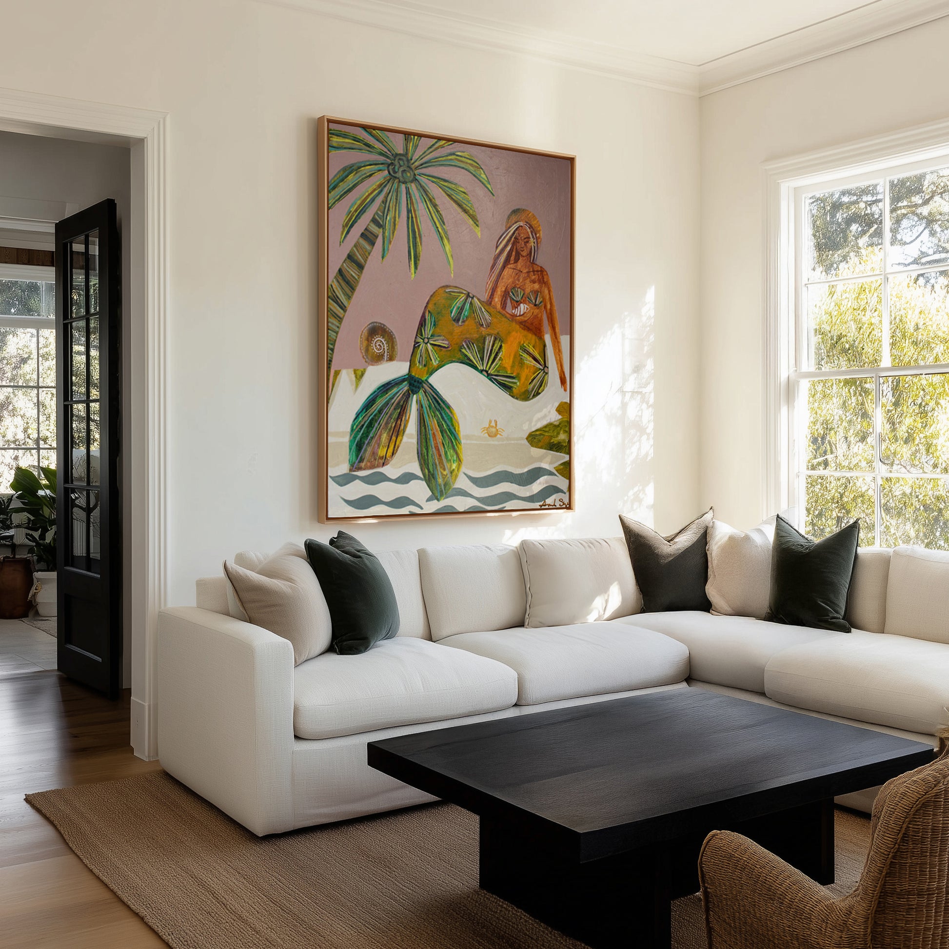 Release it To The Sea | Framed Canvas Art Print from Olive et Oriel where you can shop wallpaper and artworks online