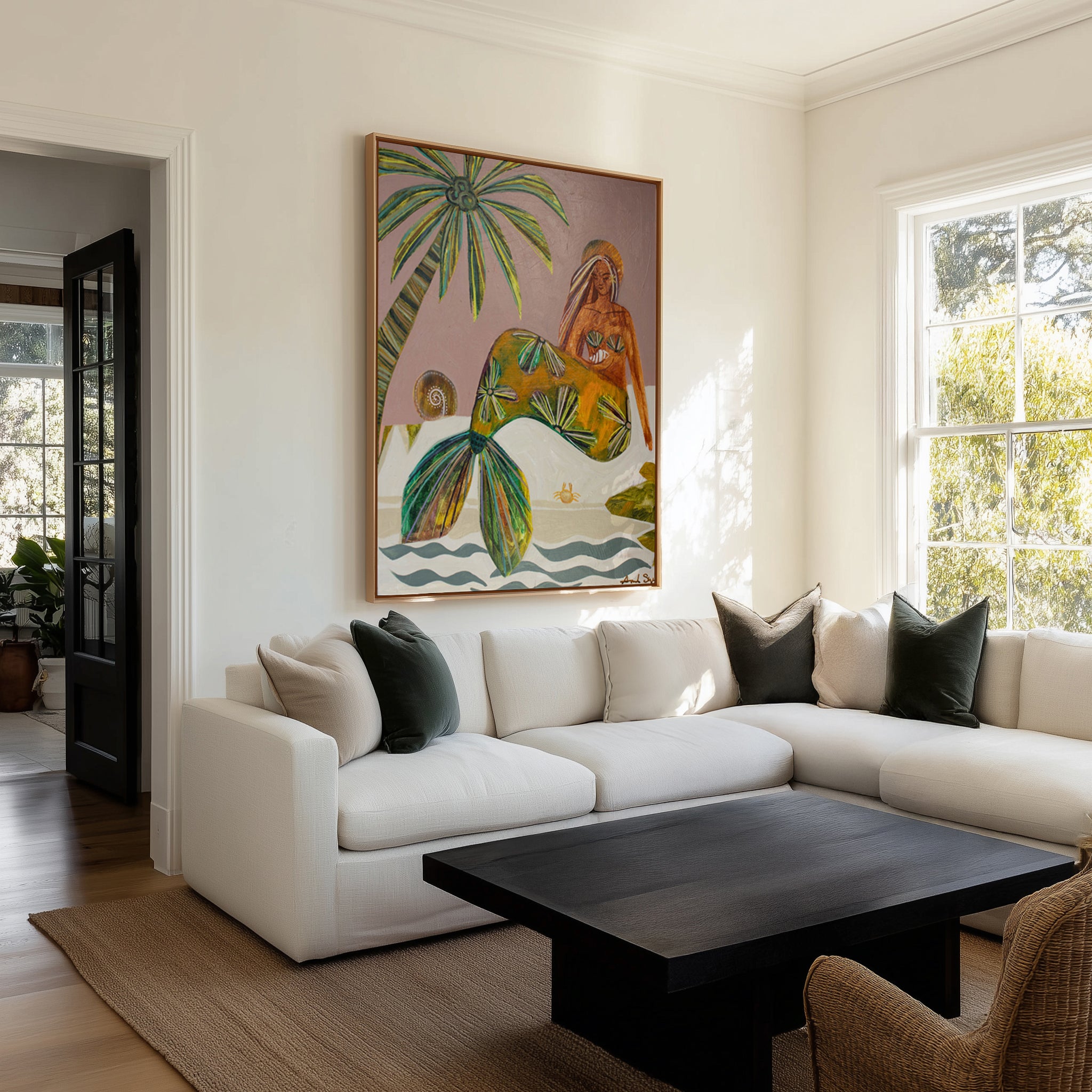 Release it To The Sea | Framed Canvas Art Print from Olive et Oriel where you can shop wallpaper and artworks online