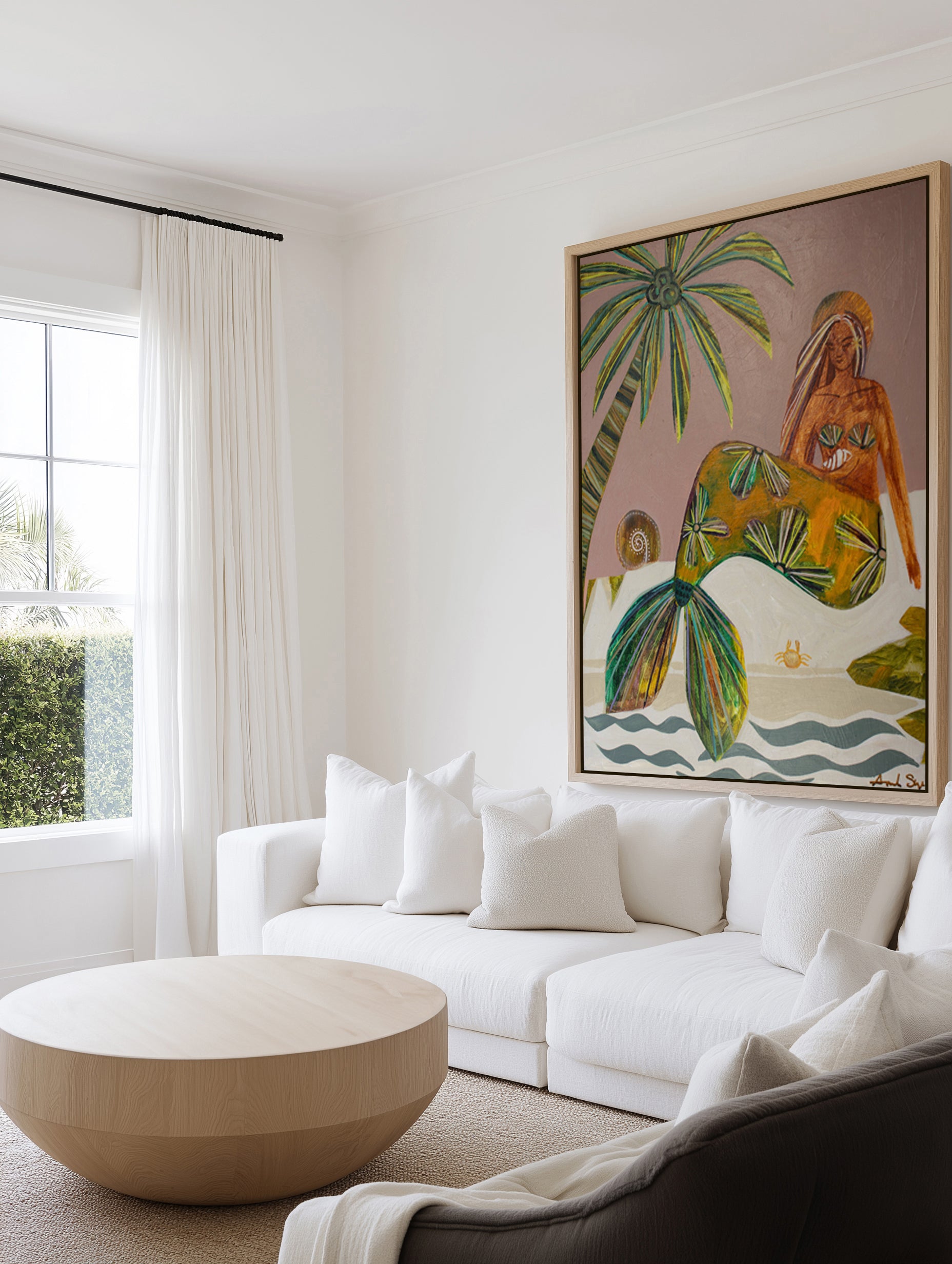 Release it To The Sea | Framed Canvas Art Print from Olive et Oriel where you can shop wallpaper and artworks online