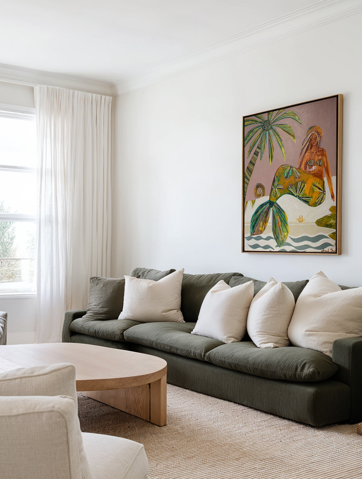 Release it To The Sea | Framed Canvas Art Print from Olive et Oriel where you can shop wallpaper and artworks online