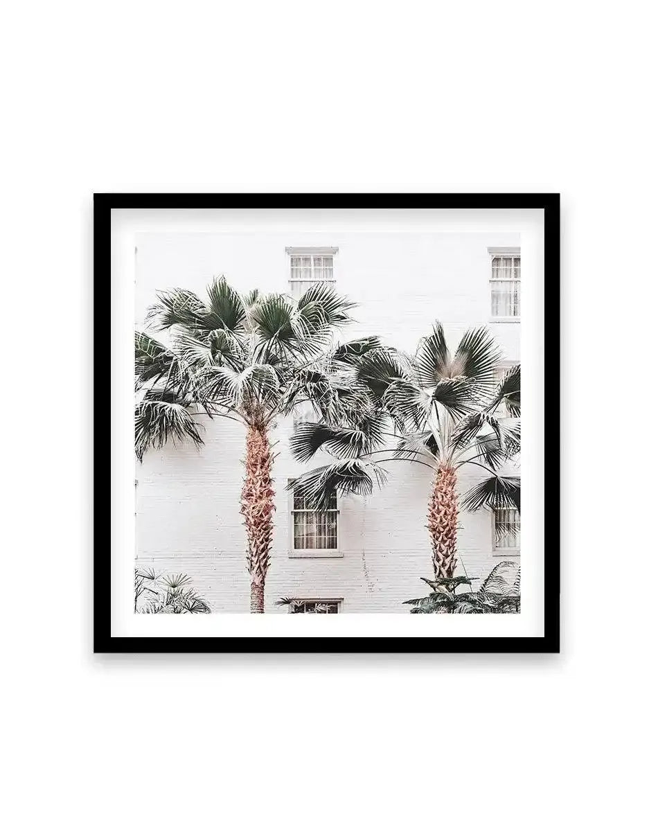 Resort De Palmas SQ Art Print-PRINT-Olive et Oriel-Olive et Oriel-70x70 cm | 27.5" x 27.5"-Black-With White Border-Buy-Australian-Art-Prints-Online-with-Olive-et-Oriel-Your-Artwork-Specialists-Austrailia-Decorate-With-Coastal-Photo-Wall-Art-Prints-From-Our-Beach-House-Artwork-Collection-Fine-Poster-and-Framed-Artwork