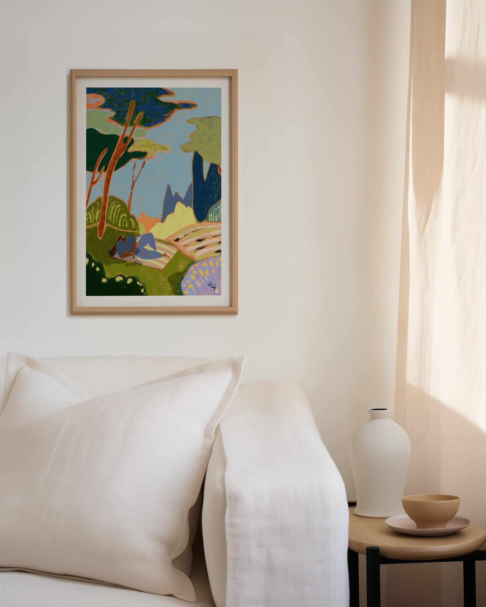 Respire by Arty Guava | Art Print from Olive et Oriel where you can shop wallpaper and artworks online