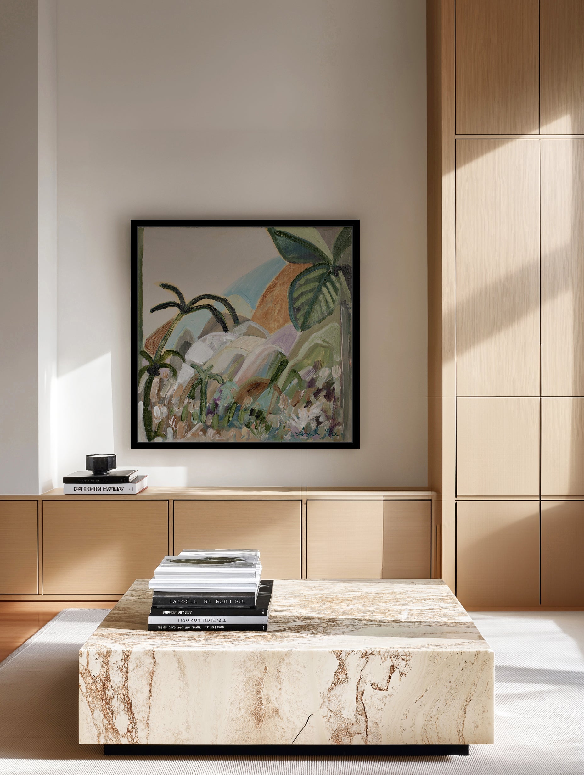 Restful Place by Amanda Skye | Framed Canvas Art Print from Olive et Oriel where you can shop wallpaper and artworks online
