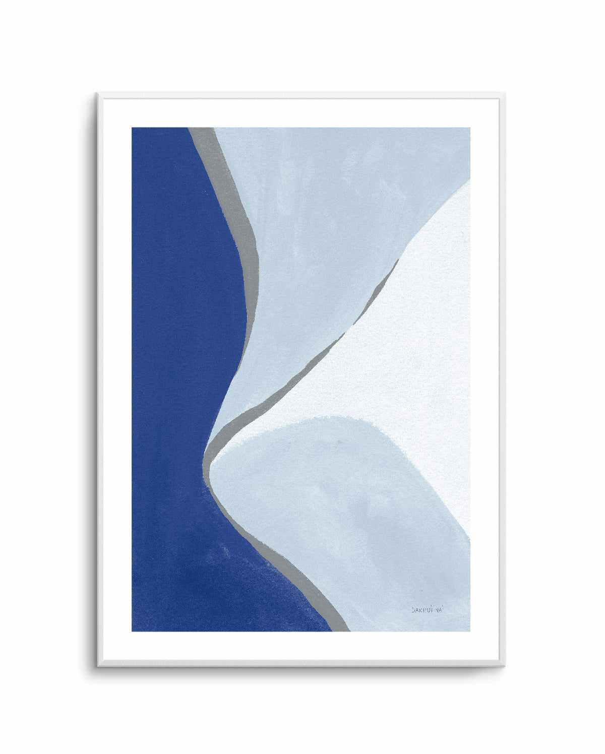 Retro Abstract III Blue | Art Print