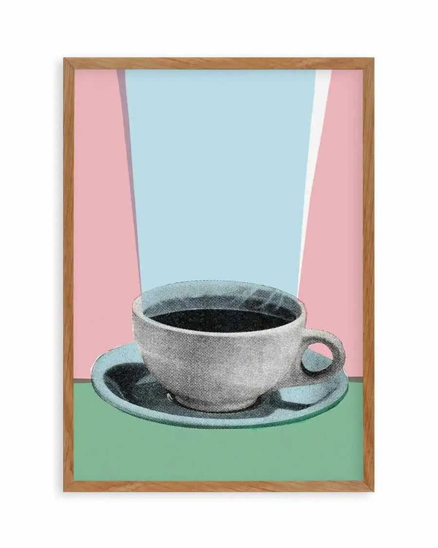 Retro Coffee Art Print from Olive et Oriel where you can shop wallpaper and artworks online