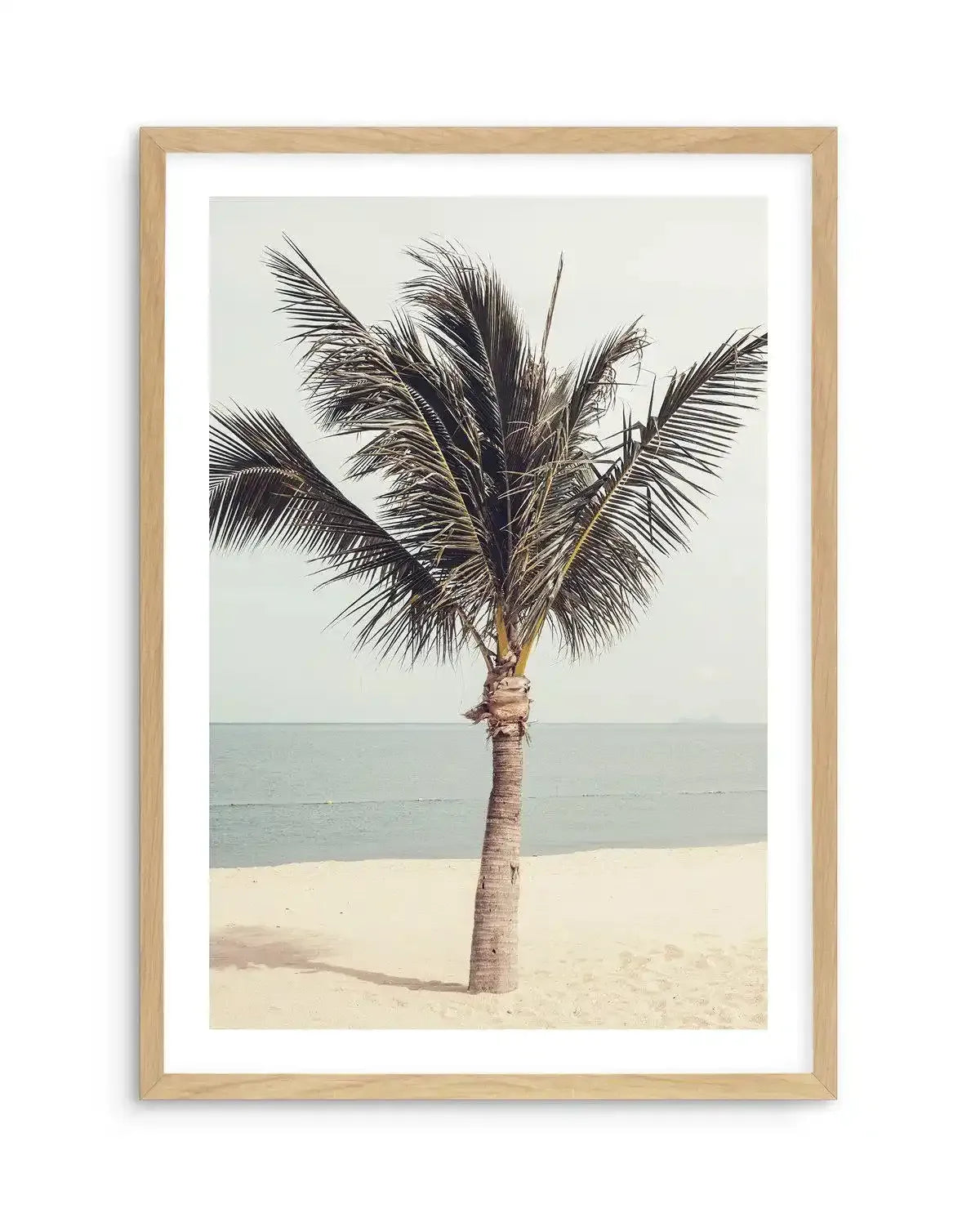 Retro Palm Art Print-PRINT-Olive et Oriel-Olive et Oriel-A5 | 5.8" x 8.3" | 14.8 x 21cm-Oak-With White Border-Buy-Australian-Art-Prints-Online-with-Olive-et-Oriel-Your-Artwork-Specialists-Austrailia-Decorate-With-Coastal-Photo-Wall-Art-Prints-From-Our-Beach-House-Artwork-Collection-Fine-Poster-and-Framed-Artwork