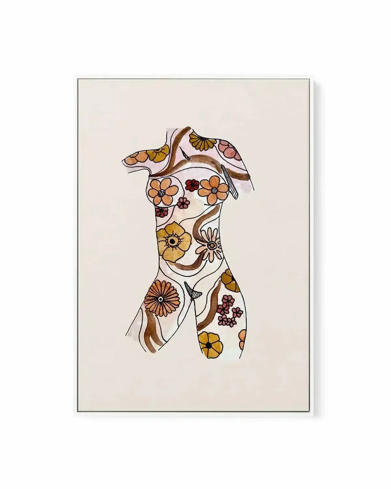 Retro Woman by Maku Fenaroli | Framed Canvas Art Print from Olive et Oriel where you can shop wallpaper and artworks online