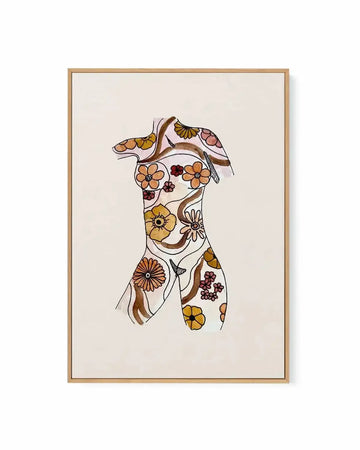 Retro Woman by Maku Fenaroli | Framed Canvas Art Print from Olive et Oriel where you can shop wallpaper and artworks online