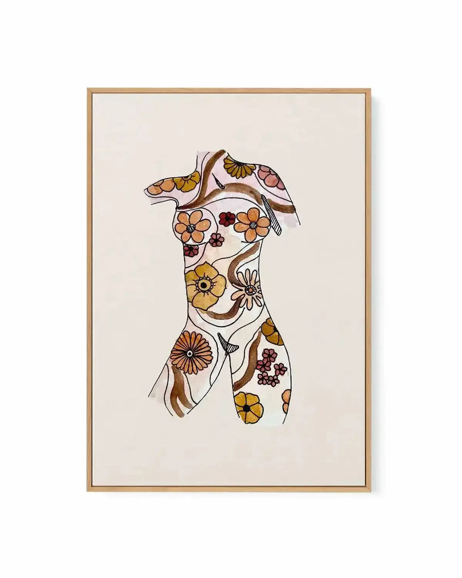 Retro Woman by Maku Fenaroli | Framed Canvas Art Print from Olive et Oriel where you can shop wallpaper and artworks online