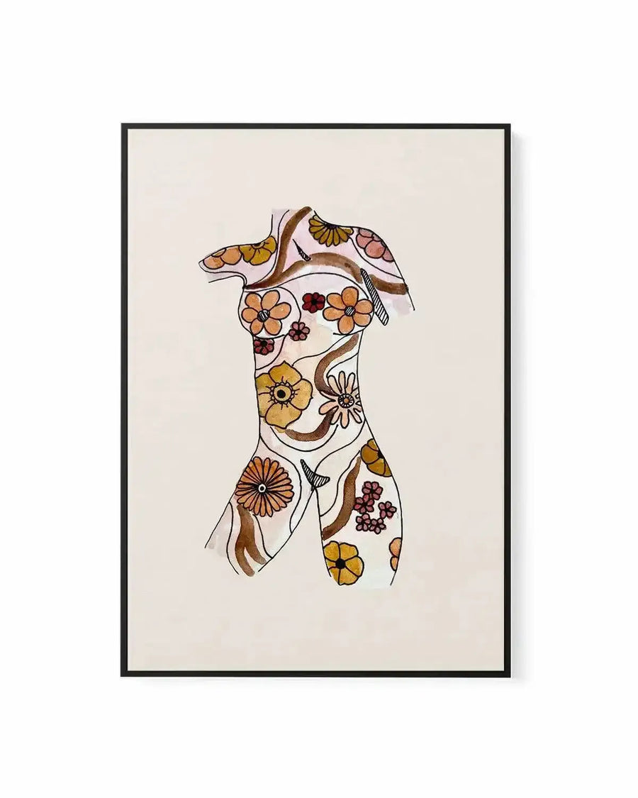 Retro Woman by Maku Fenaroli | Framed Canvas Art Print from Olive et Oriel where you can shop wallpaper and artworks online